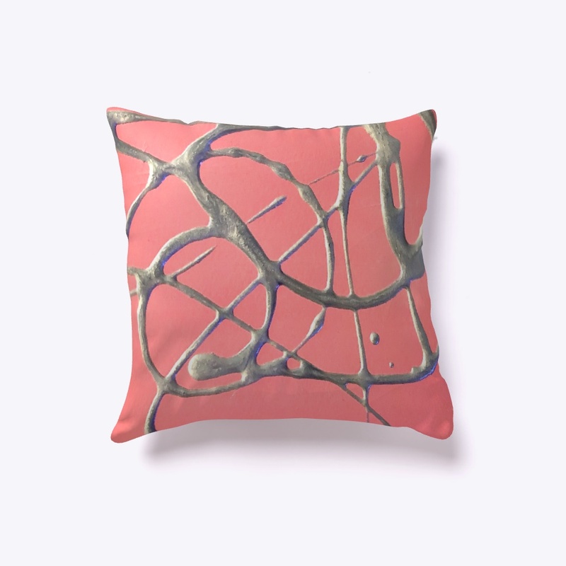 Metallic Silver on Pink