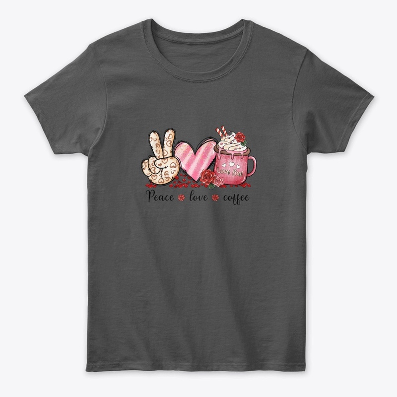 Peace Love Coffee – Retro Valentine Styl