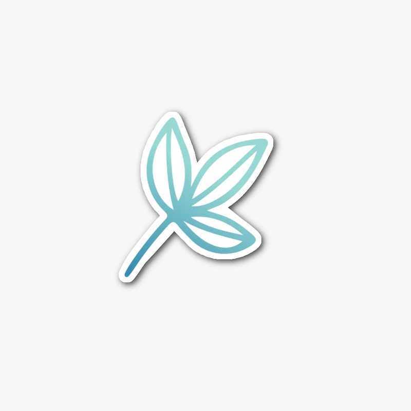 Minimal Gradient Leaf Line Art