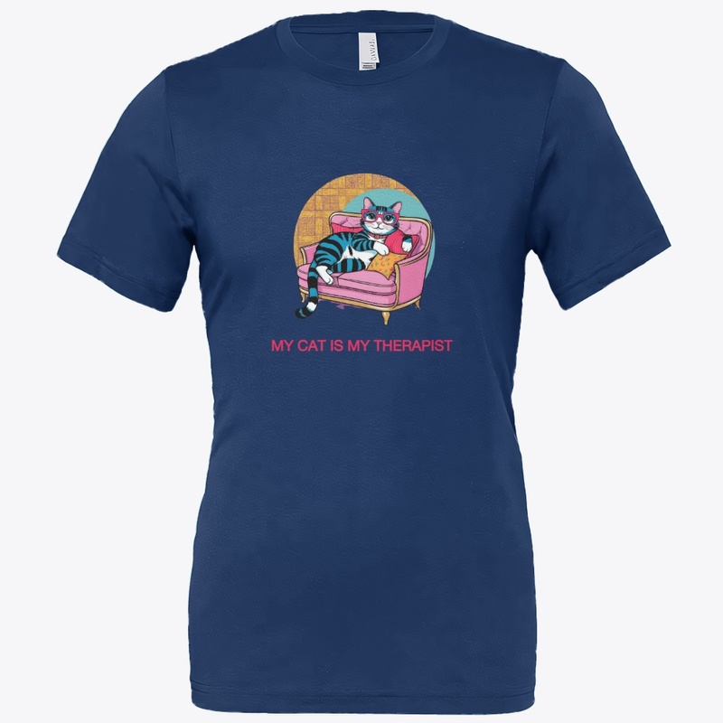 Funny Cat Therapist Chill Kitty Art, FC3