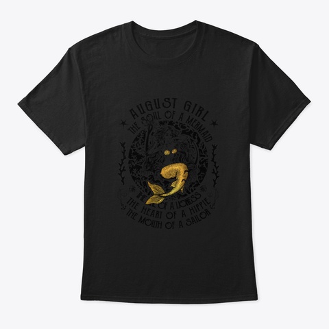 August Girl The Sould Of A Mermaid Ygjpb Black T-Shirt Front