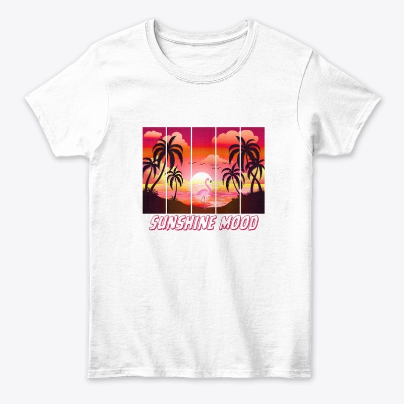 Sunshine Mood Flamingo Sunset Art