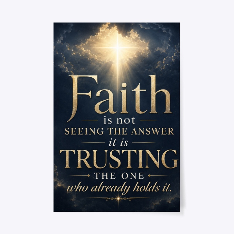 Trusting God Navy Faith Art