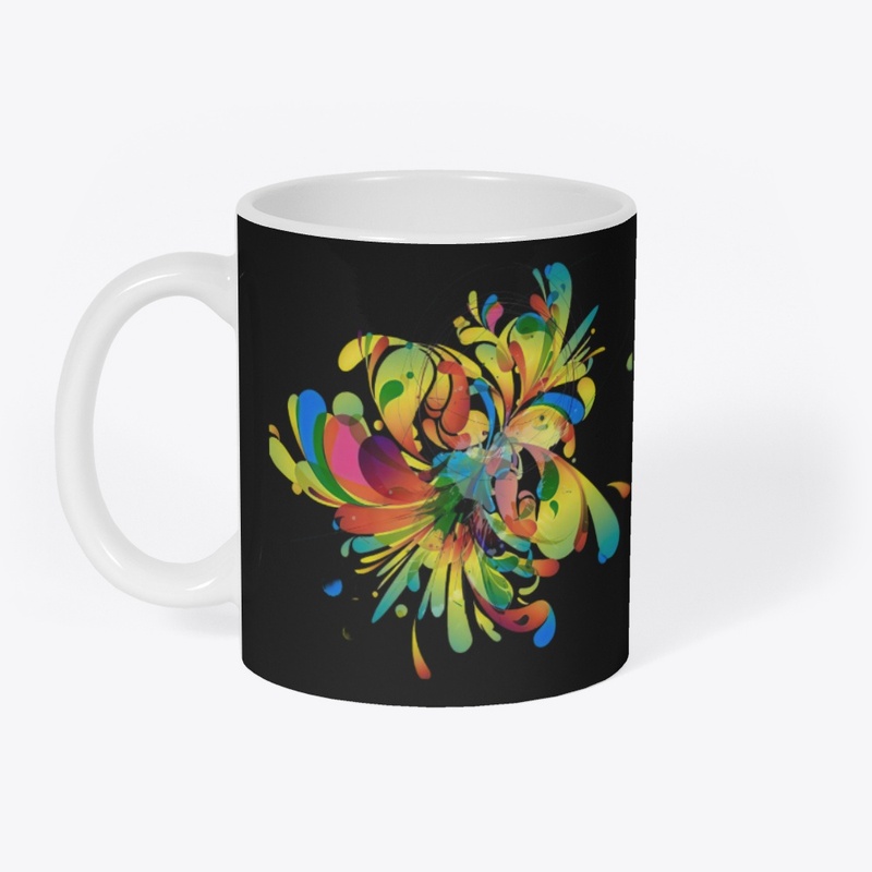 Abstract Multicolored Liquid Shapes