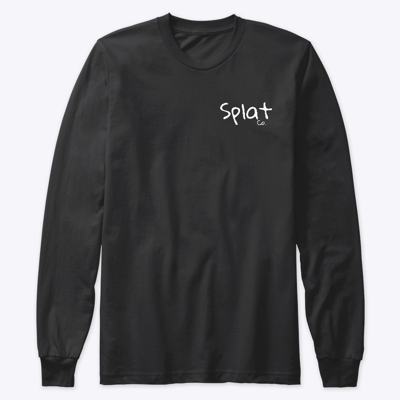 Splat crew-Neck Long Sleeve - White