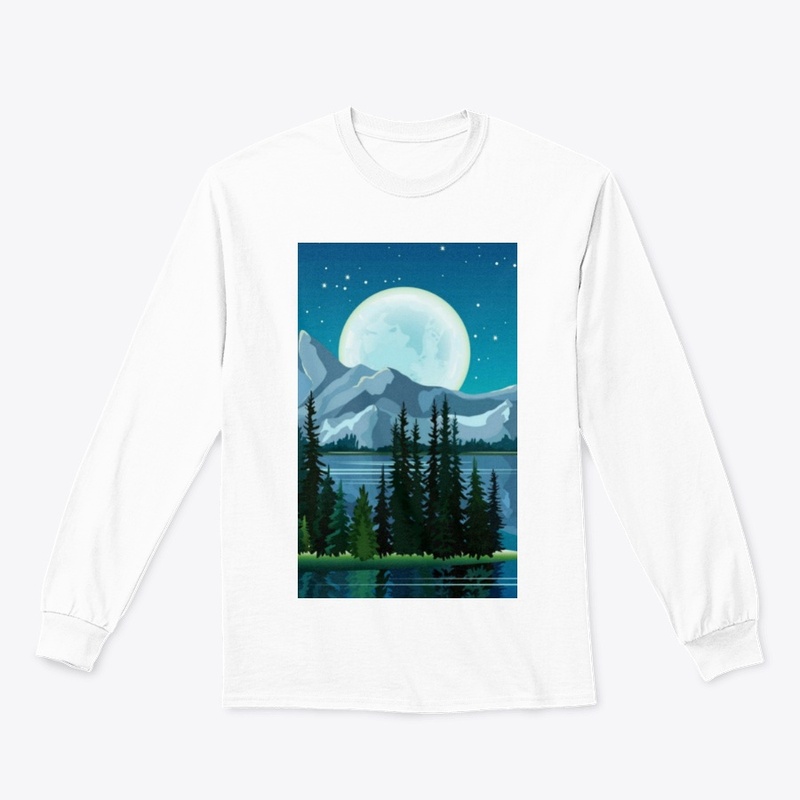 Dark Knight Moon With Forest Reflection
