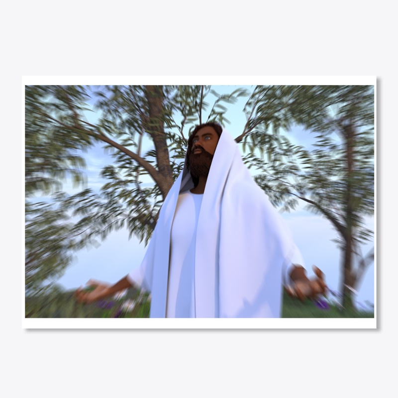 Jesus Christ black with white robe 