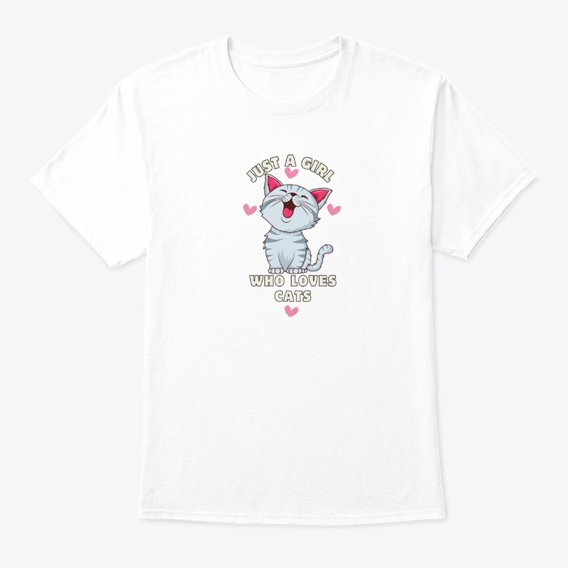 Girl Who Loves Cats – Cat Lover T-Shirt