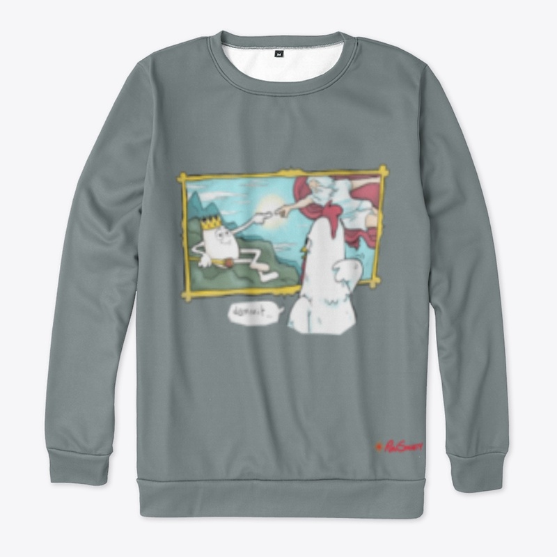 God Created Egg - red logo