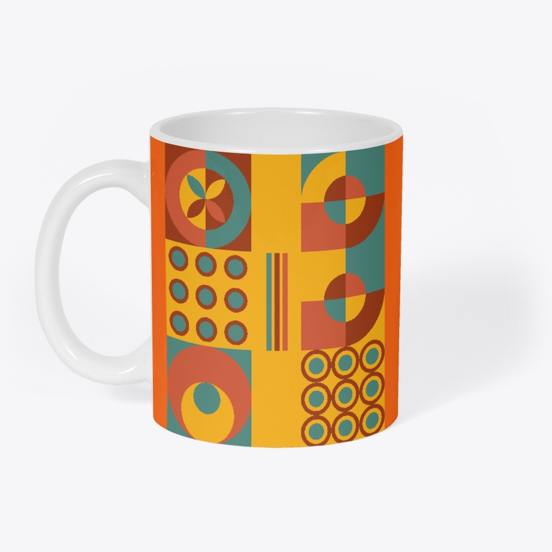 Tribal geometric design yellow