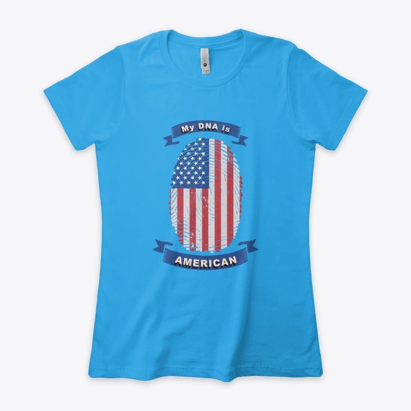 My DNA is American Flag Fingerprint 