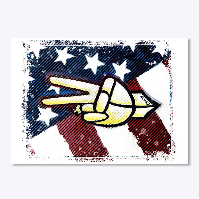 Flag Hand Peace Sign