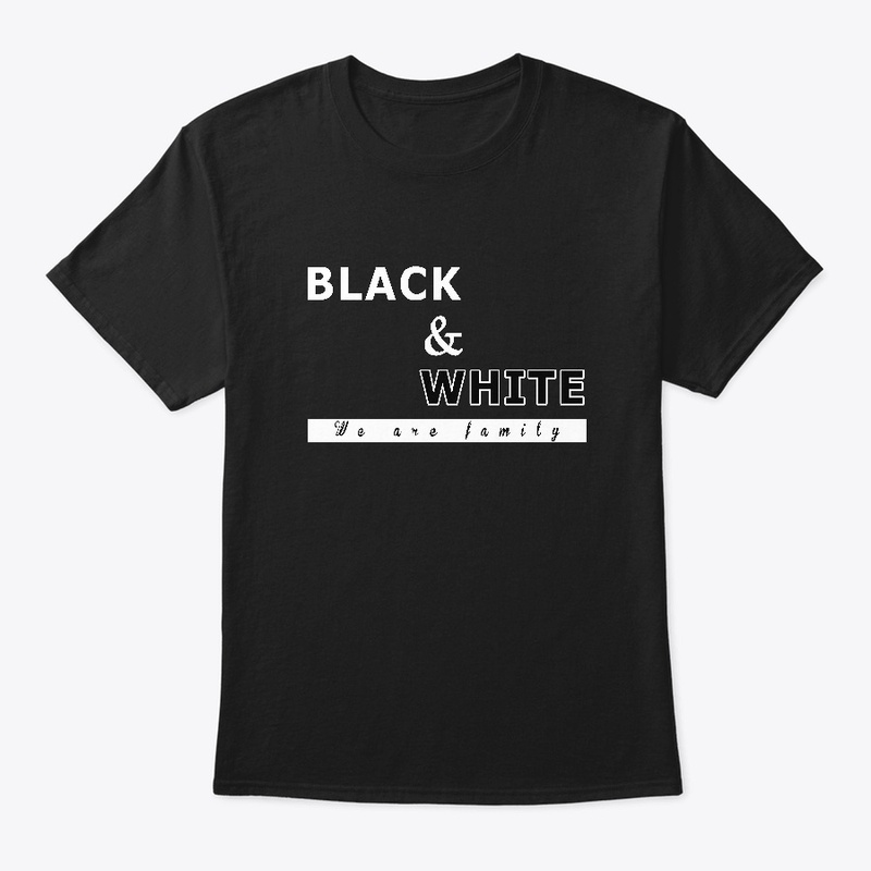 Black n White No Racist We're Family Tee