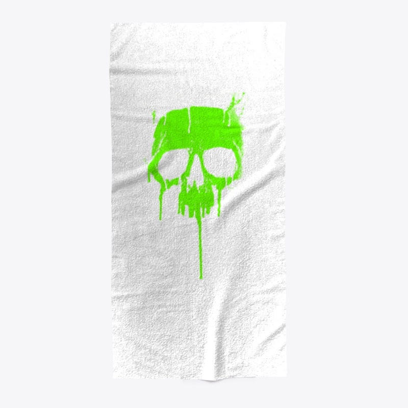 Classic Metal Graffiti Skull - Dripping