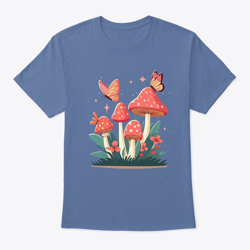 Mushroom and Butterfly T-Shirt