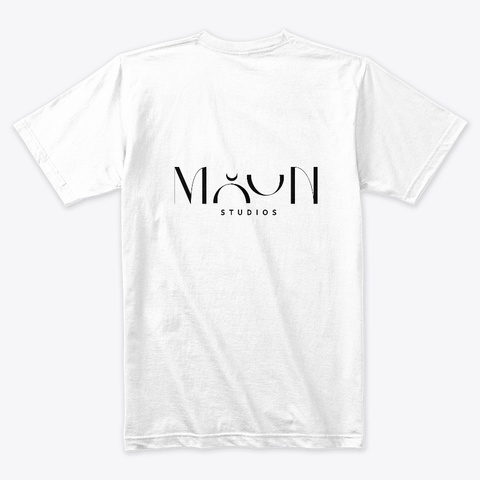 Moon Studios White Tee White T-Shirt Back