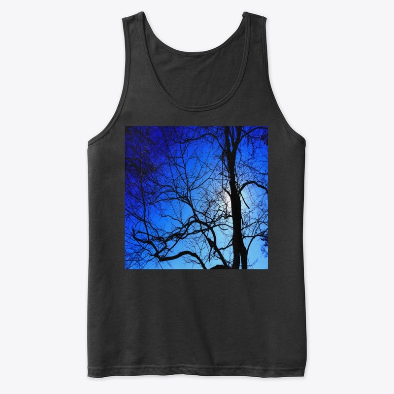 black tree blue sky 