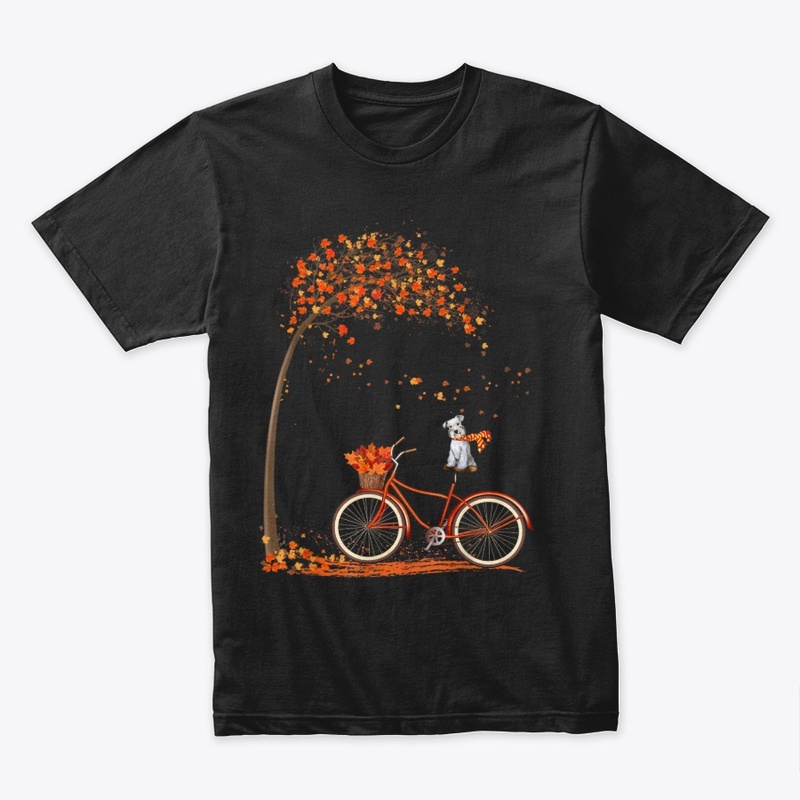 Dog Leaf Fall Autumn Cycling Shirt