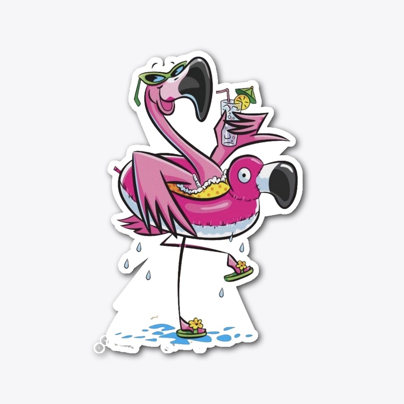 FLAMINGO  STICKER