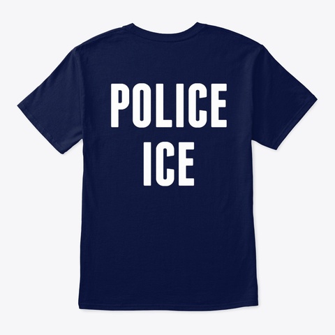Ice Police Navy T-Shirt Back