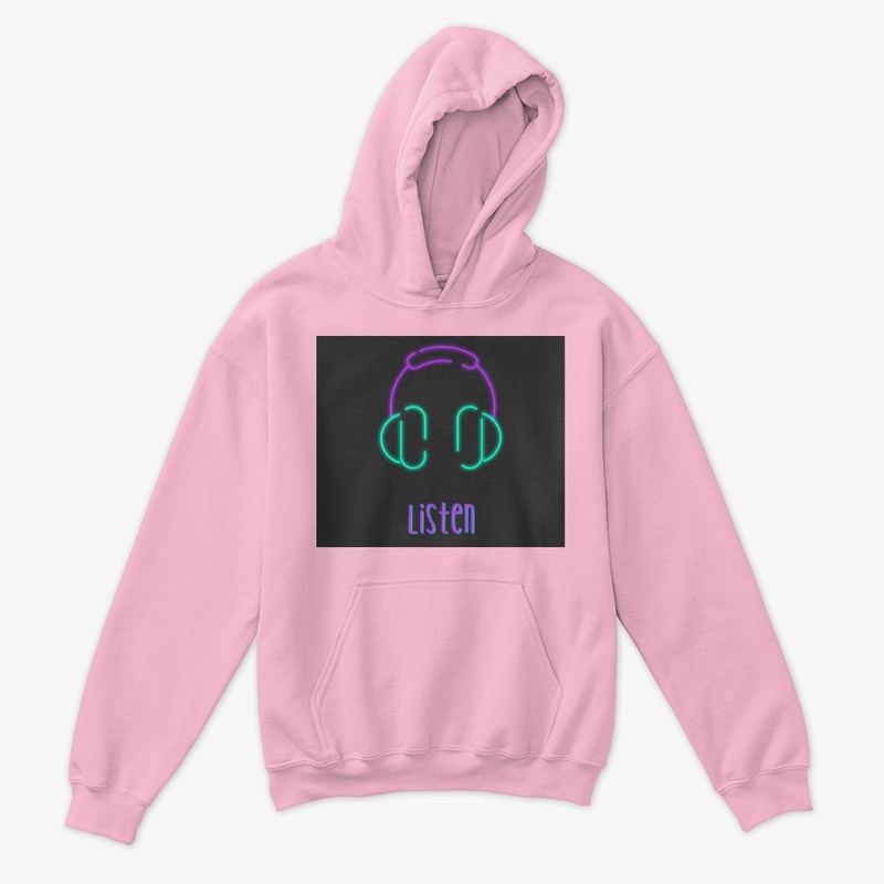 Vibrant Listen Graphic Hoodie & T-shirt 
