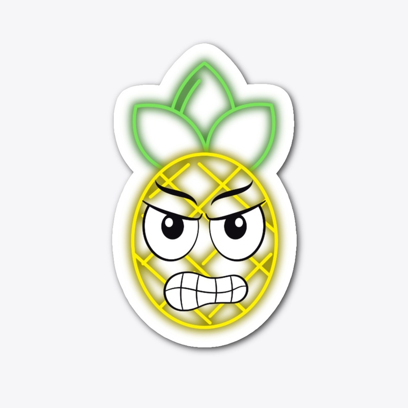 angry pineapple funny design