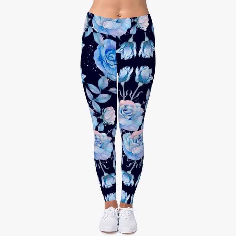 Blue Rose Patterned 