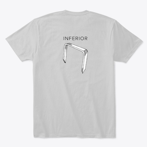 Superior / Inferior Light Heather Grey  áo T-Shirt Back