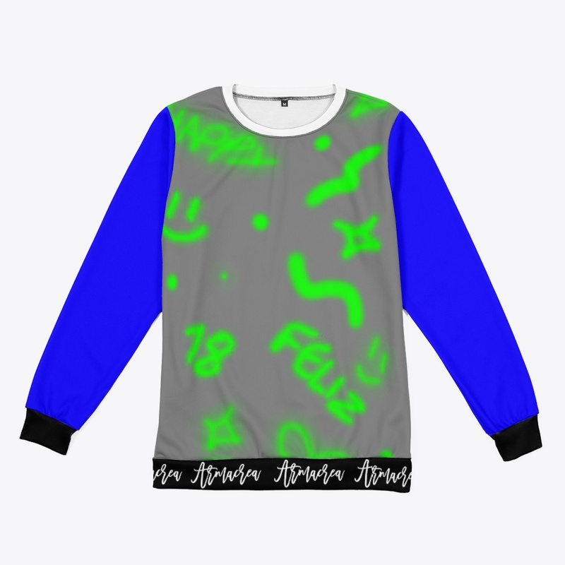 Sudadera unisex con cuello redondo HAPPY