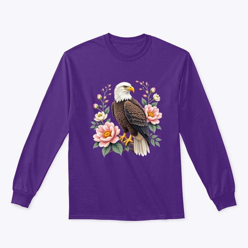 Bald Eagle Floral Botanical Graphic