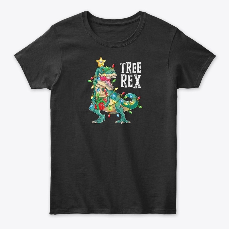 Dinosaur Christmas Tree Rex T-Shirt