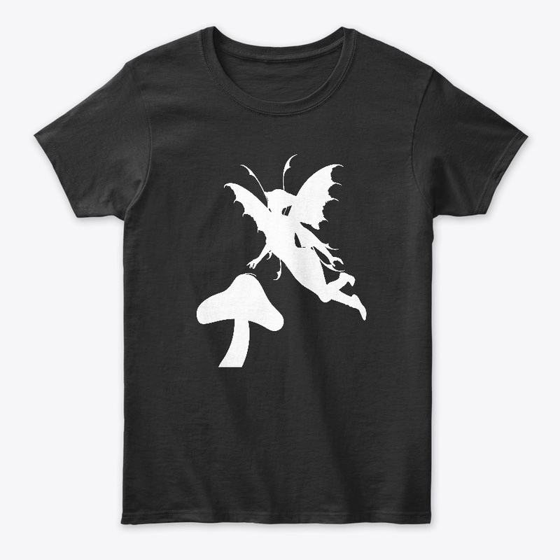 Fairy and Mushroom Silhouette T-Shirt
