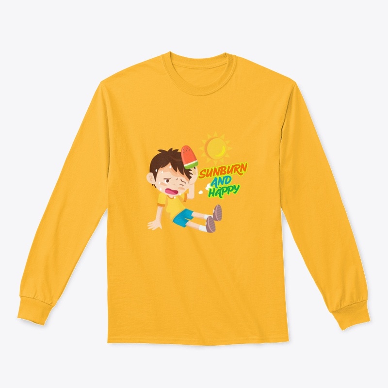 sunburn and happy summer vibes tee shirt