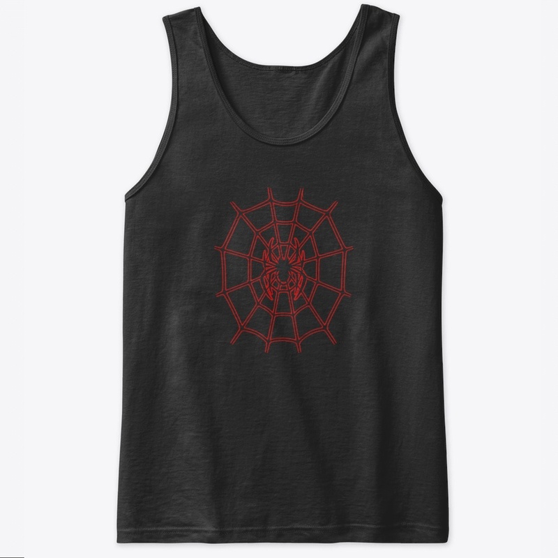 Spider Web Red Minimalist Graphic