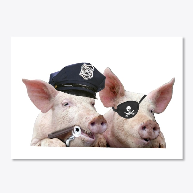 STICKER. Funny pigs car, pigs sticker 