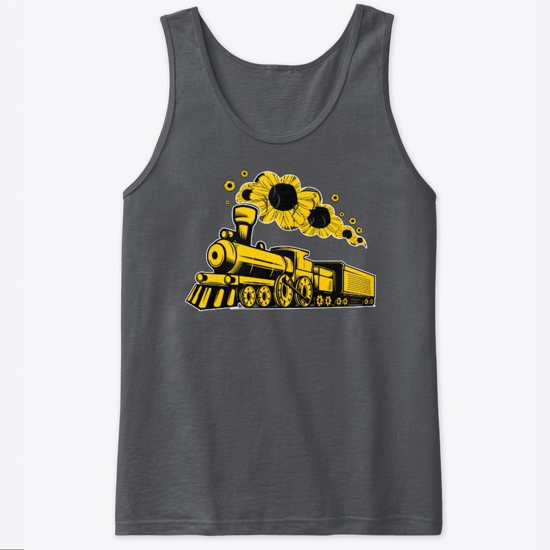 Sunflower smoke Railroad Trains railway