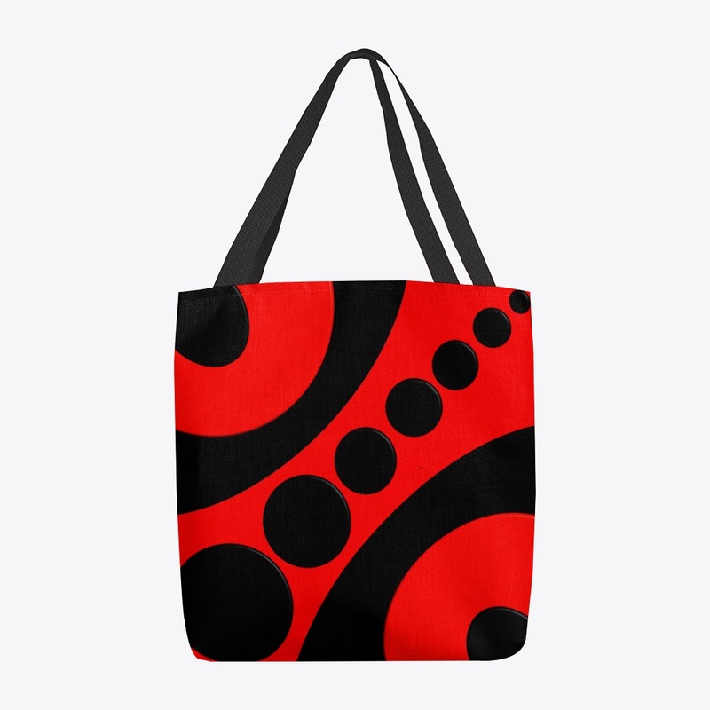 Red And Black Circle Pattern