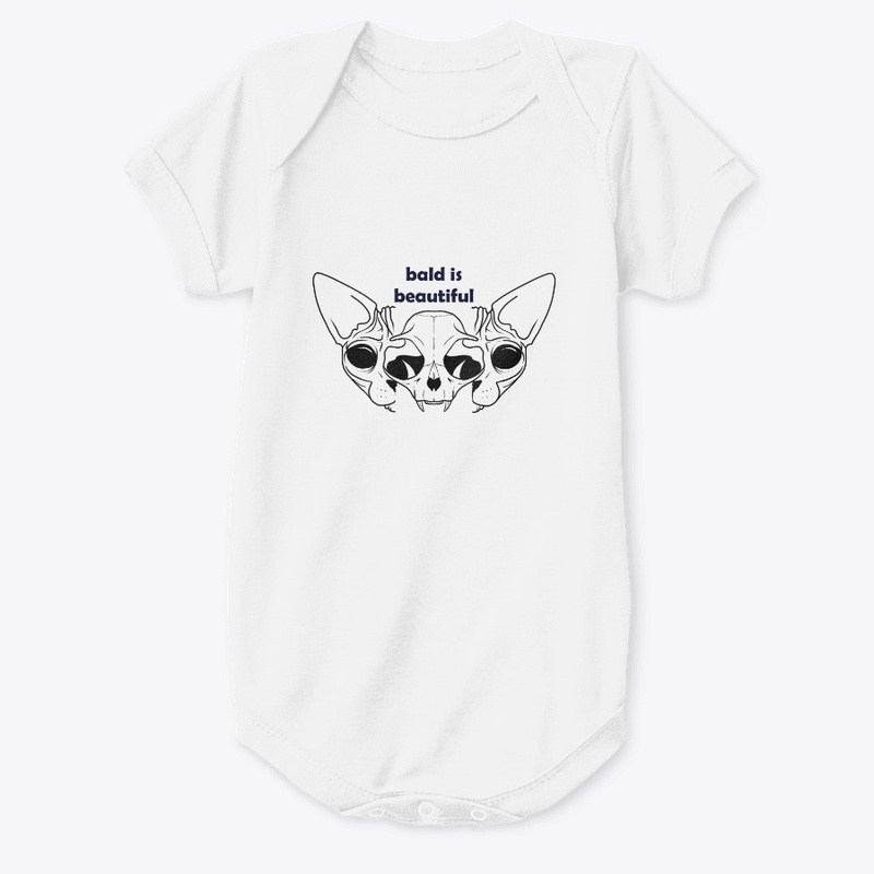Bald is Beautiful - Sphynx Cat Art - Bla