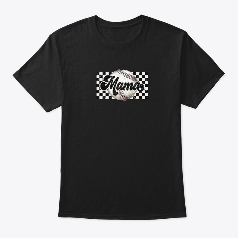 Checkered Baseball Mama