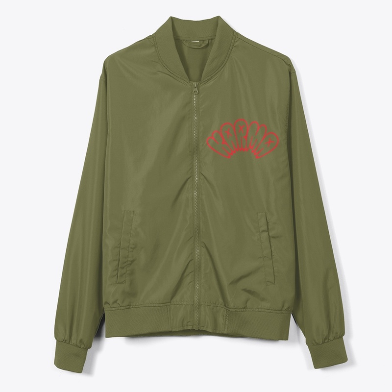 Karma Red Logo Bomber Jacket