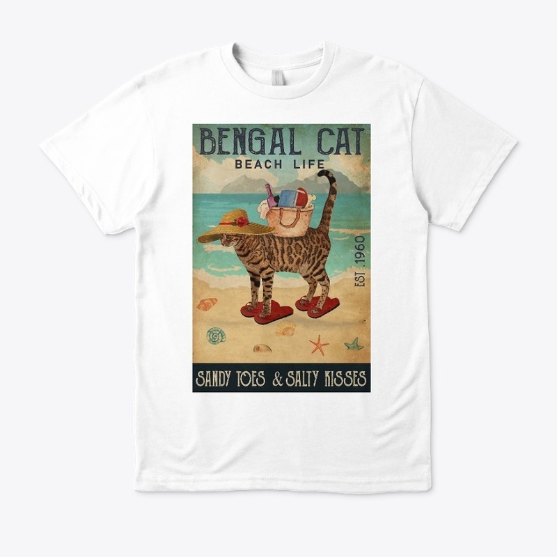 Beach Life Sandy Toes Bengal Cat 