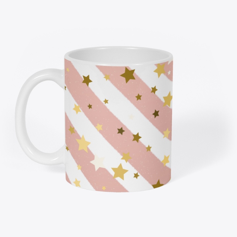 Rose gold glitter lines pattern