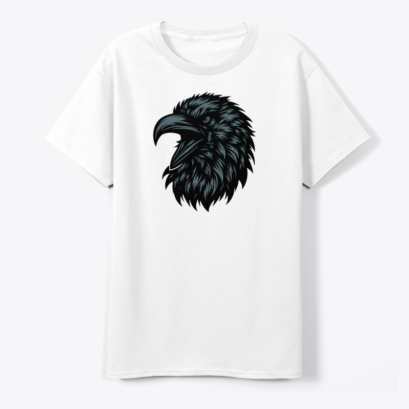 Fierce Crow Head Illustration