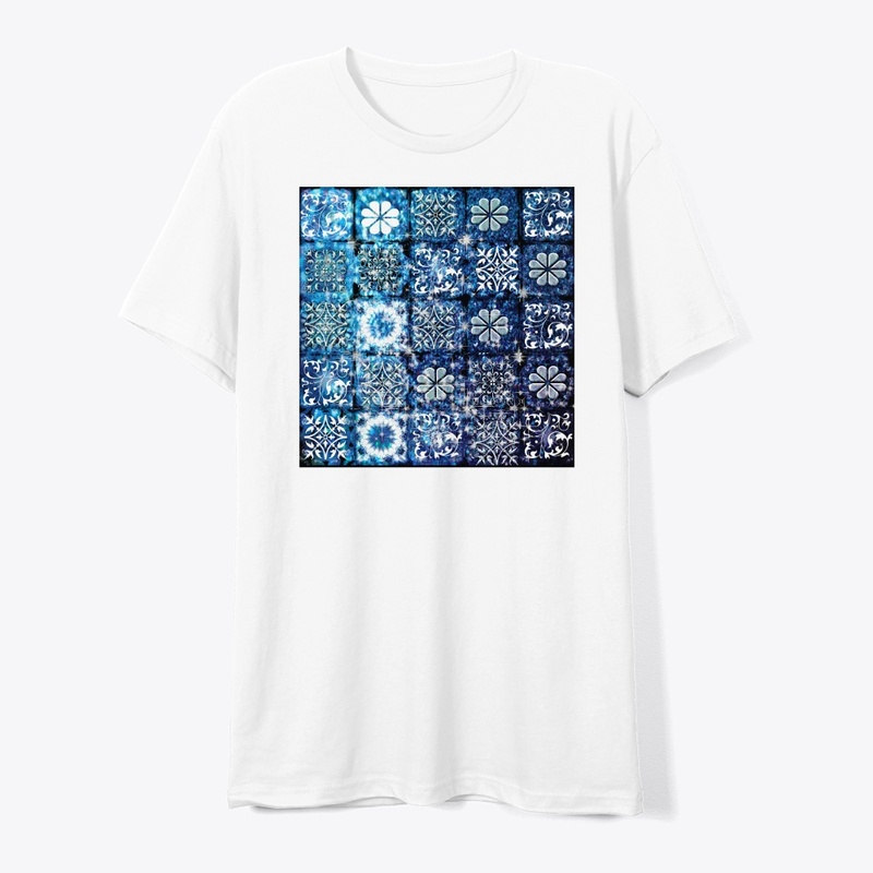 Blue Ice Crystals Motif