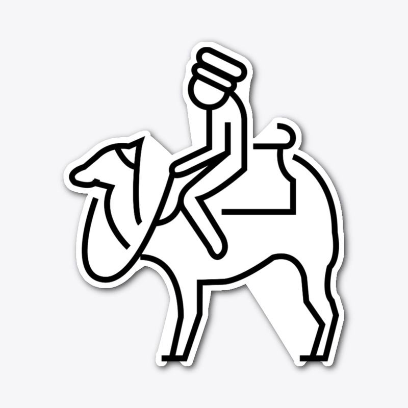 man is riding camel