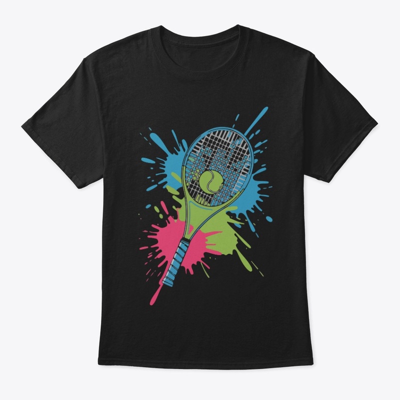 Colorful Tennis Racket and Ball Paint 
