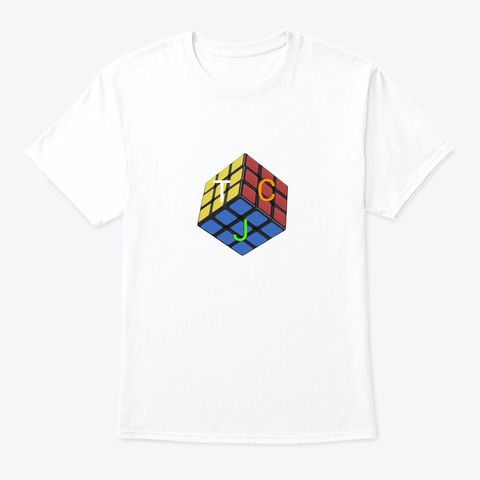 The Official J T Cubing T Shirt  White T-Shirt Front