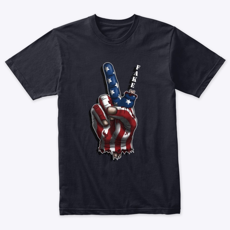 Fake peace finger