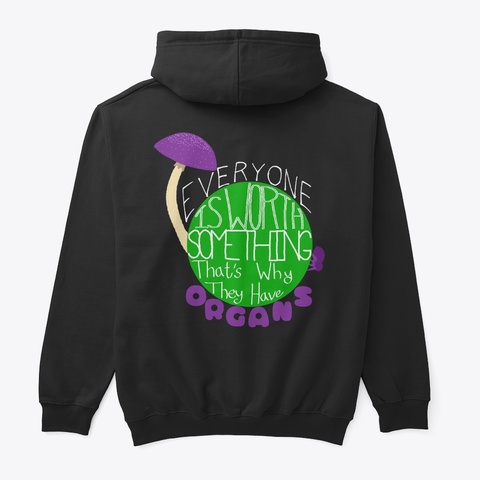 Fungi Spider Hoodie Black T-Shirt Back