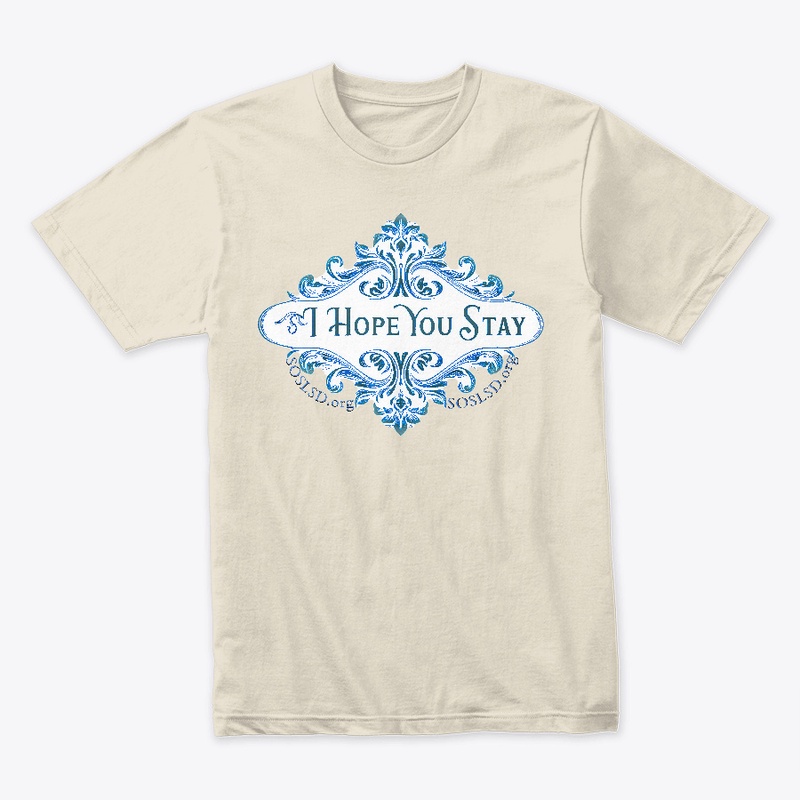 Hope You Stay tee in pottery blue V2